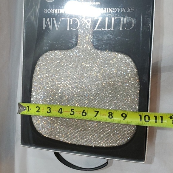 5X magnification Glitz Glam blinged crystal rhinestone hefty handheld mirror new - Picture 17 of 17